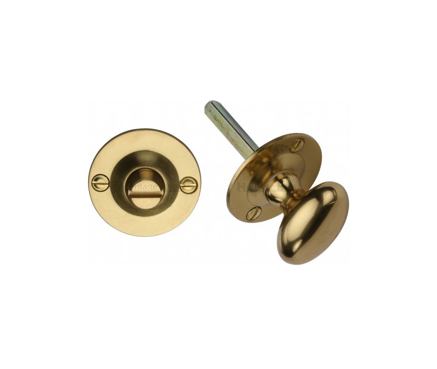 Polished Brass Bolt for Privacy in Bathroom or Bedroom Doors