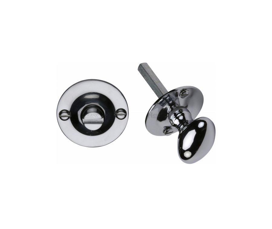 Polished Chrome Bolt for Privacy in Bathroom or Bedroom Doors