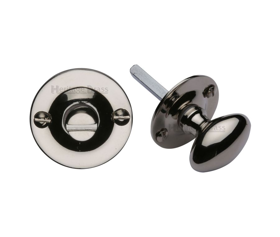 Polished Nickel Finish Bolt for Privacy in Bathroom or Bedroom Doors