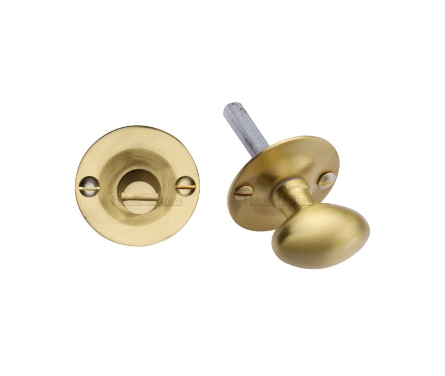 Satin Brass Bolt for Privacy in Bathroom or Bedroom Doors