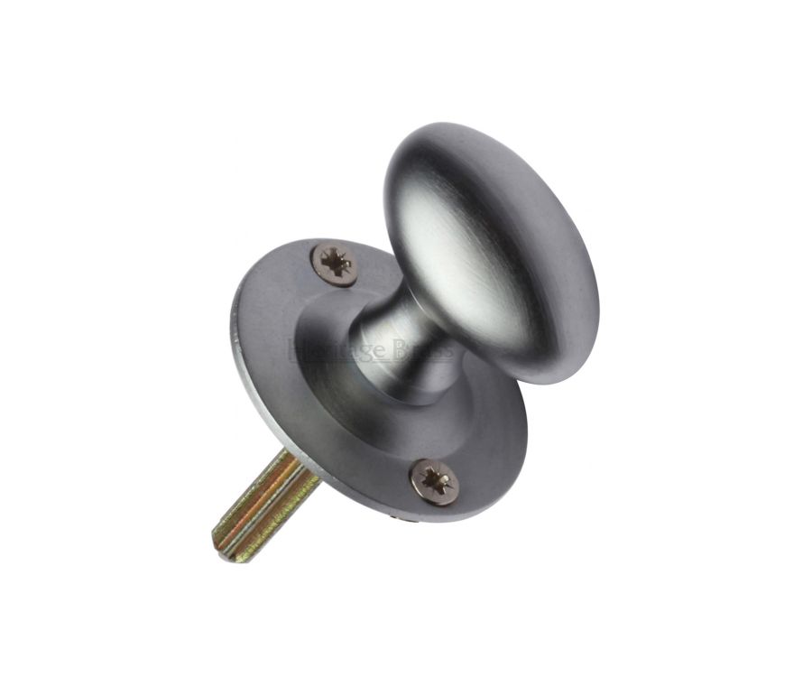 Satin Chrome Thumbturn w/o Bolt for Bathroom or Bedroom Doors