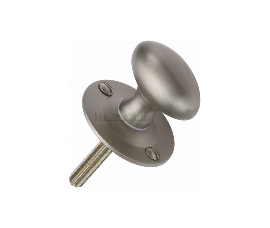 Satin Nickel Thumbturn w/o Bolt for Bathroom or Bedroom Doors