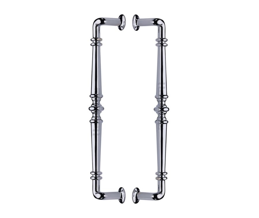 Heritage Brass Polished Chrome Avon Back to Back Door Pull Handle 390mm