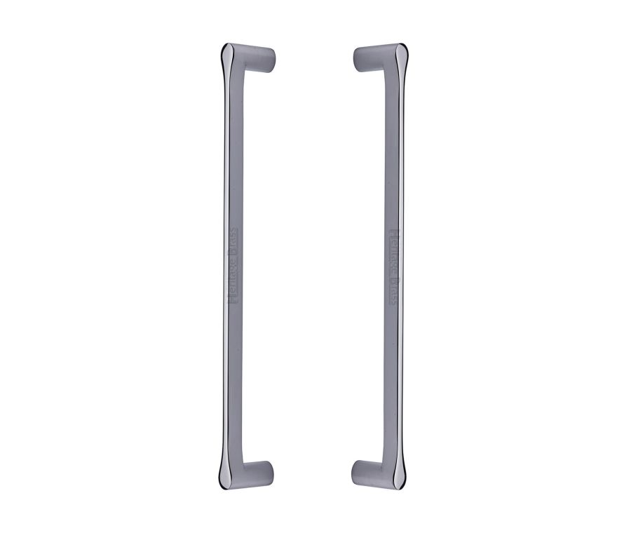 Heritage Brass Polished Chrome Gio Back to Back Door Pull Handle 332mm