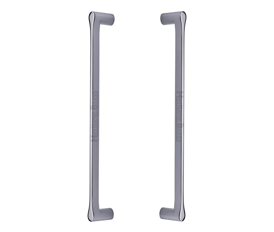Heritage Brass Polished Chrome Gio Back to Back Door Pull Handle 484mm