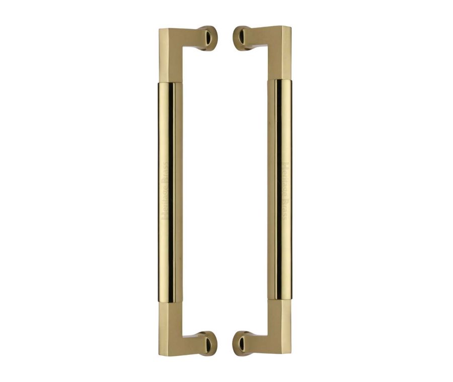 Heritage Brass Polished Brass Bauhaus Back to Back Door Pull Handle 330mm