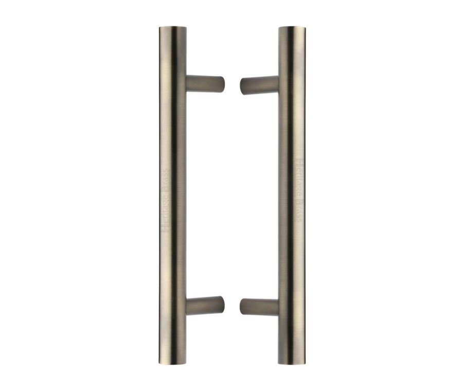 Heritage Brass Antique Brass T Bar Back to Back Door Pull Handle 305mm