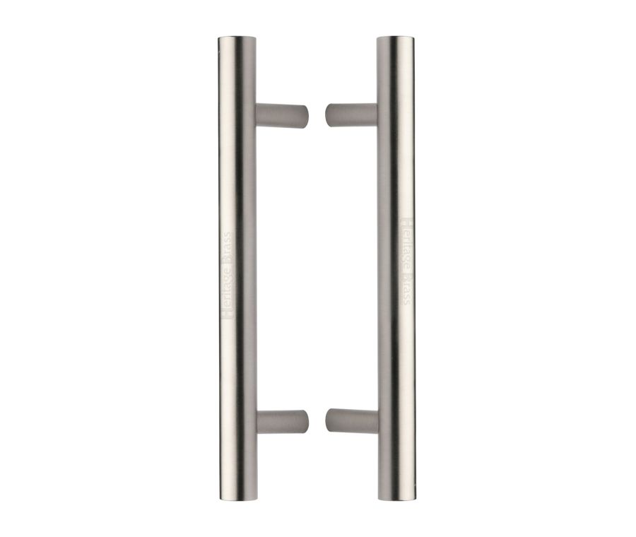 Heritage Brass Satin Nickel T Bar Back to Back Door Pull Handle 305mm