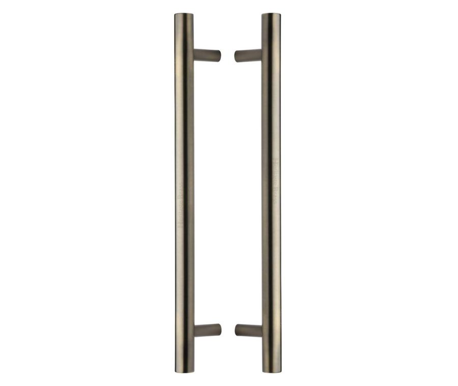 Heritage Brass Antique Brass T Bar Back to Back Door Pull Handle 457mm