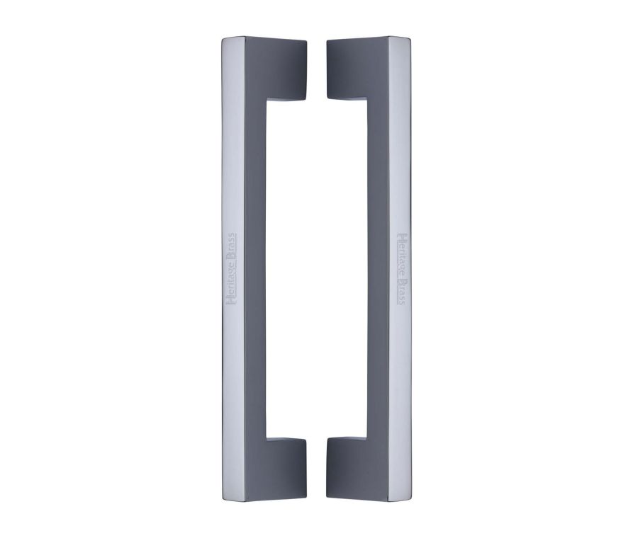Heritage Brass Polished Chrome Urban Back to Back Door Pull Handle 305mm