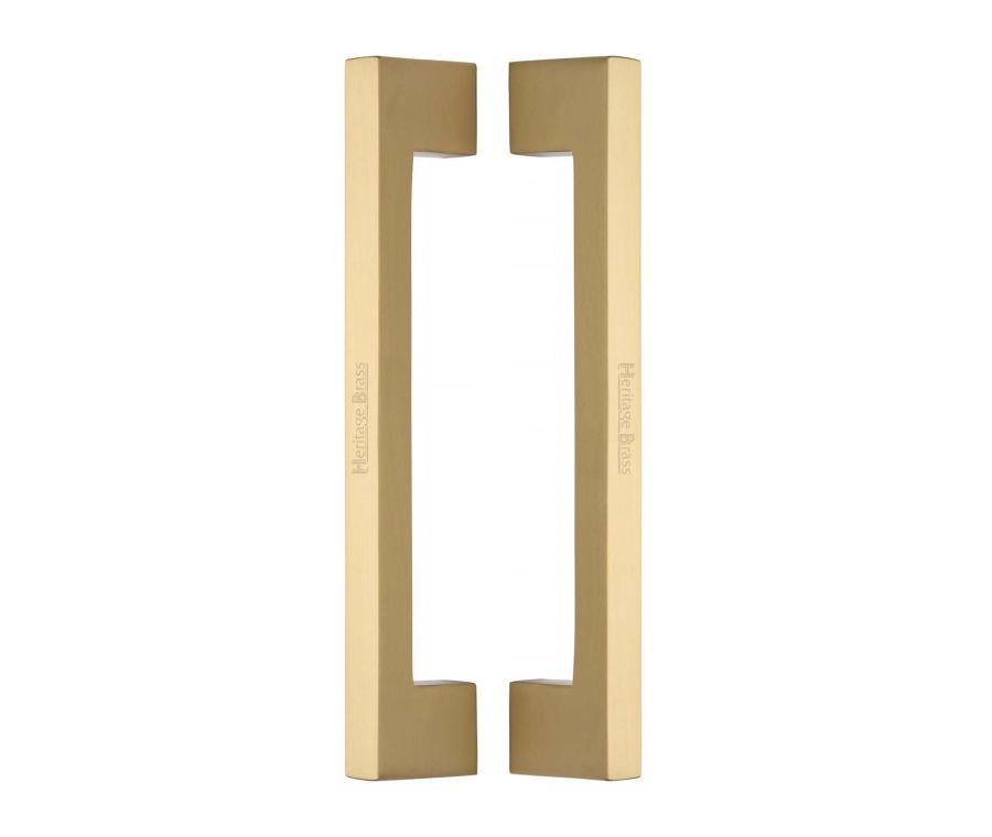Heritage Brass Satin Brass Urban Back to Back Door Pull Handle 305mm