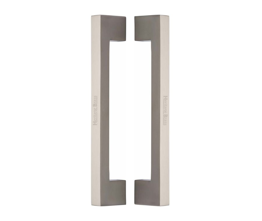 Heritage Brass Satin Nickel Urban Back to Back Door Pull Handle 305mm