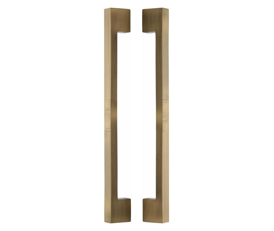 Heritage Brass Antique Brass Urban Back to Back Door Pull Handle 457mm