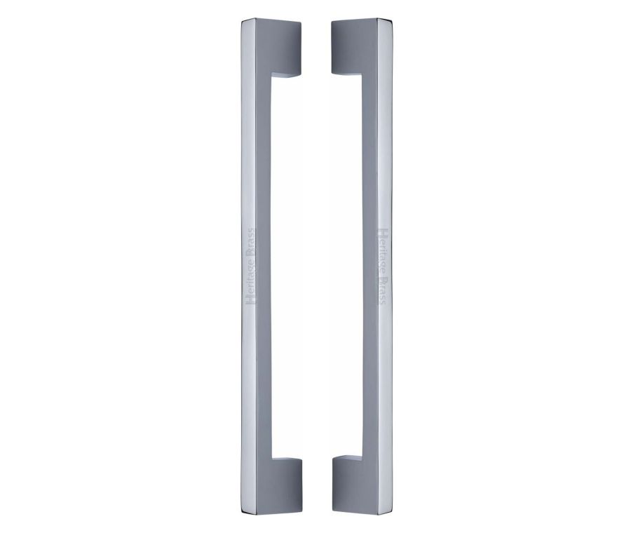 Heritage Brass Polished Chrome Urban Back to Back Door Pull Handle 457mm