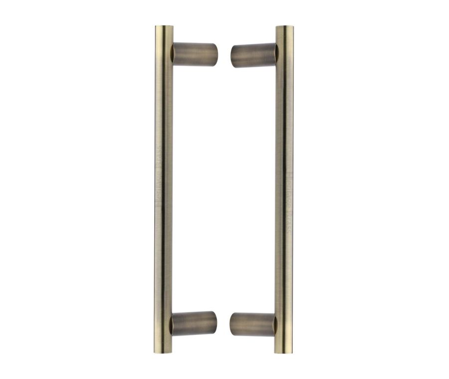 Heritage Brass Antique Brass Bar Back to Back Door Pull Handle 336mm