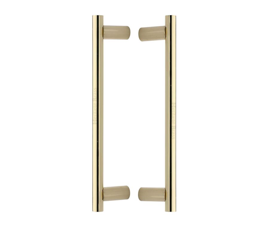 Heritage Brass Polished Brass Bar Back to Back Door Pull Handle 336mm