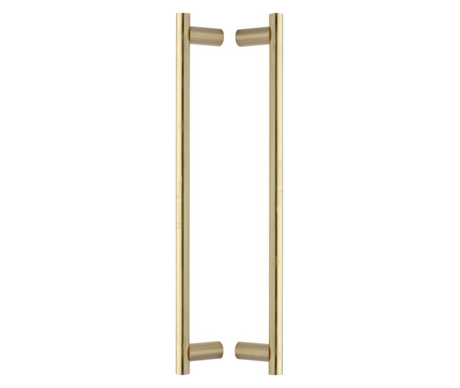 Heritage Brass Satin Brass Bar Back to Back Door Pull Handle 489mm