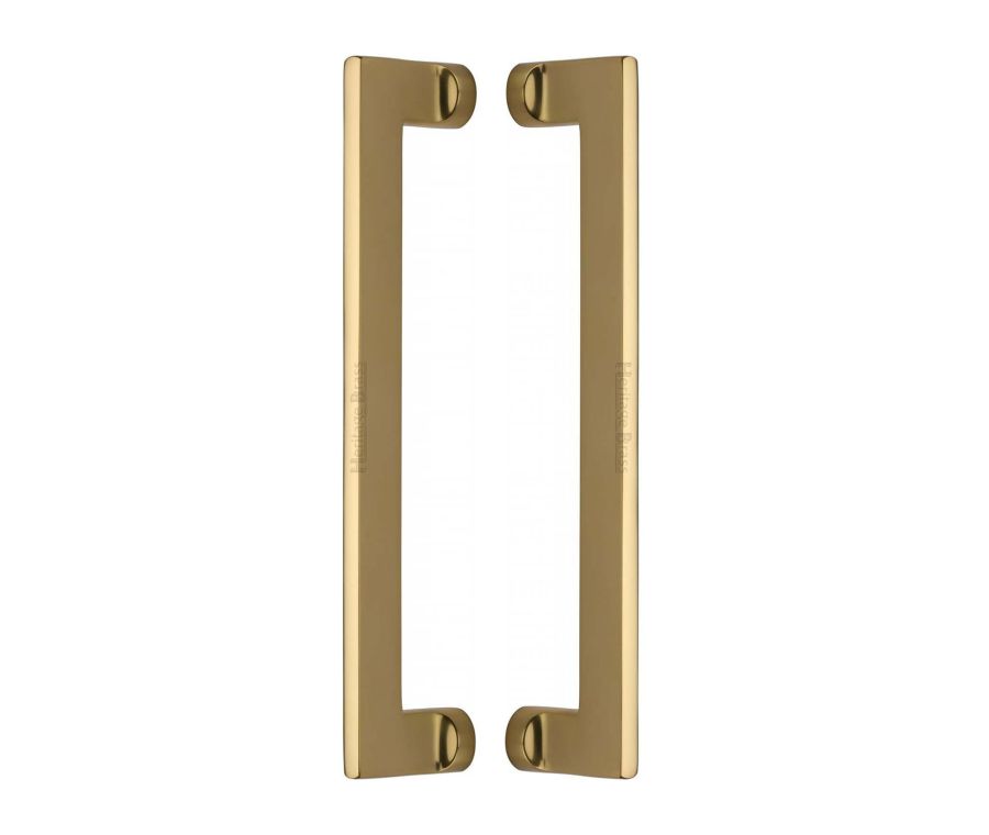 Heritage Brass Polished Brass Apollo Back to Back Door Pull Handle 307mm