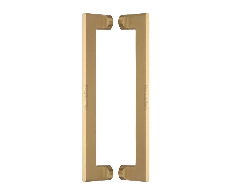 Heritage Brass Satin Brass Apollo Back to Back Door Pull Handle 307mm
