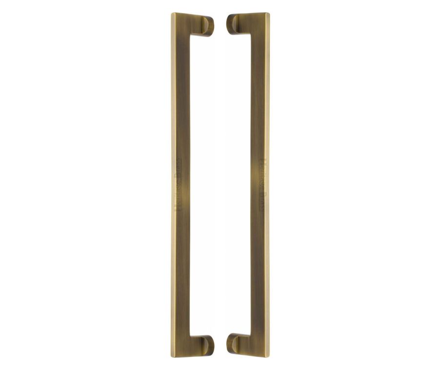 Heritage Brass Antique Brass Apollo Back to Back Door Pull Handle 460mm