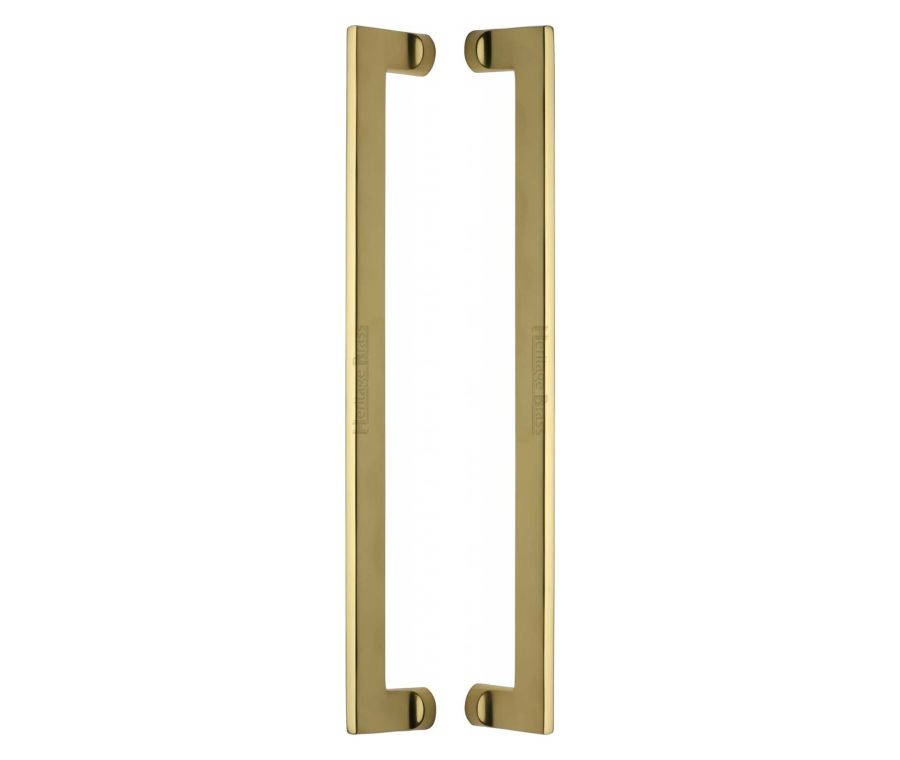 Heritage Brass Polished Brass Apollo Back to Back Door Pull Handle 460mm