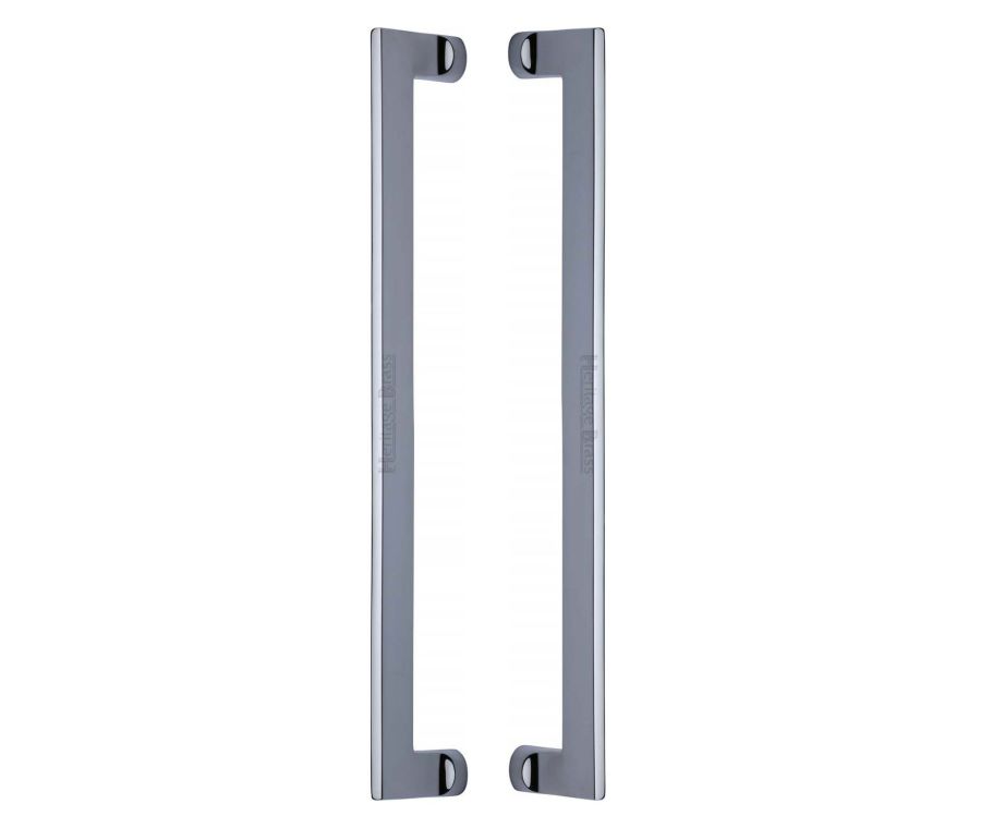 Heritage Brass Polished Chrome Apollo Back to Back Door Pull Handle 460mm