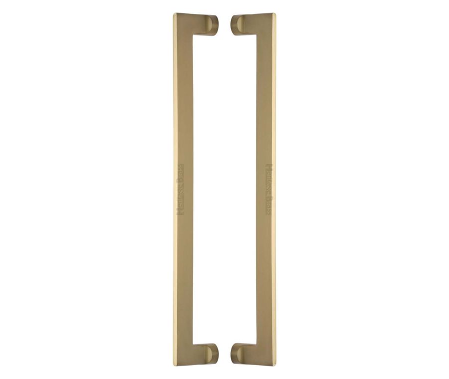 Heritage Brass Satin Brass Apollo Back to Back Door Pull Handle 460mm