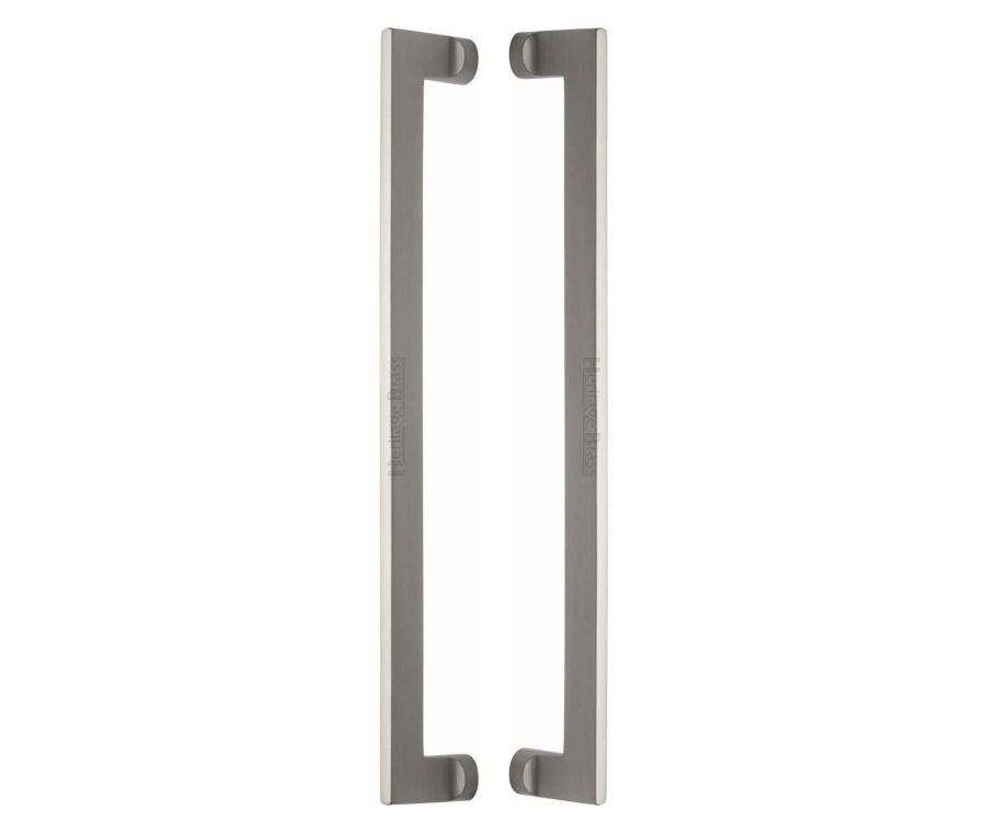 Heritage Brass Satin Nickel Apollo Back to Back Door Pull Handle 460mm