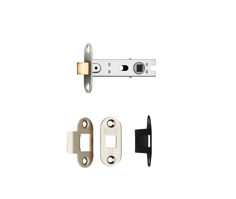 64mm Nickel Plated Radius Tubular Mortice Latch | BTL2NP/R
