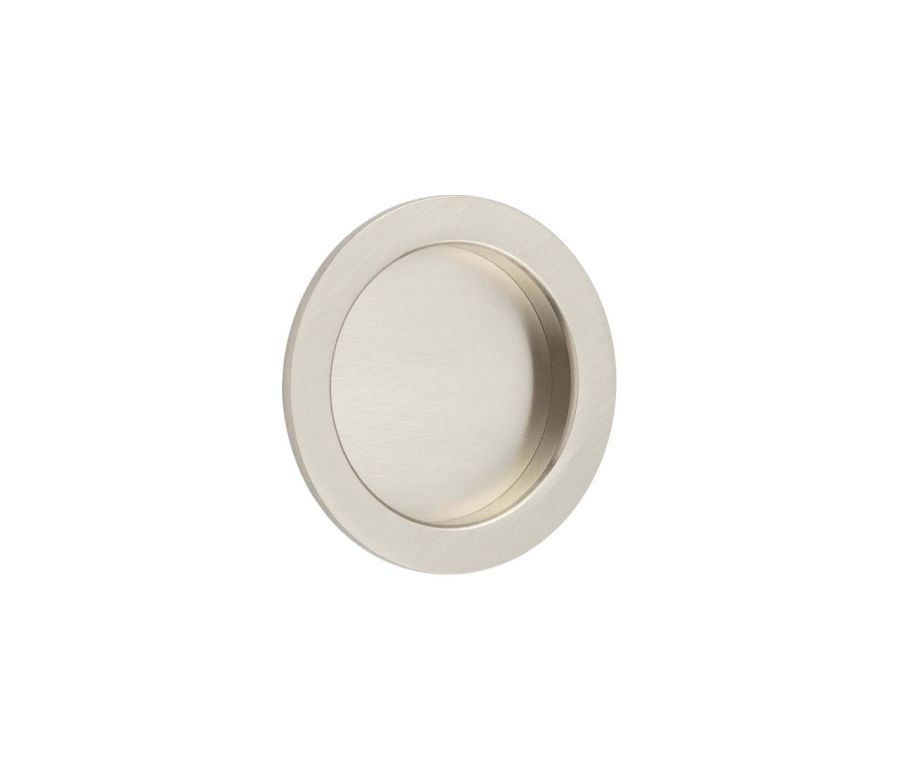 Burlington 75x12mm Satin Nickel Round Concealed Flush Handle | BUR215SN