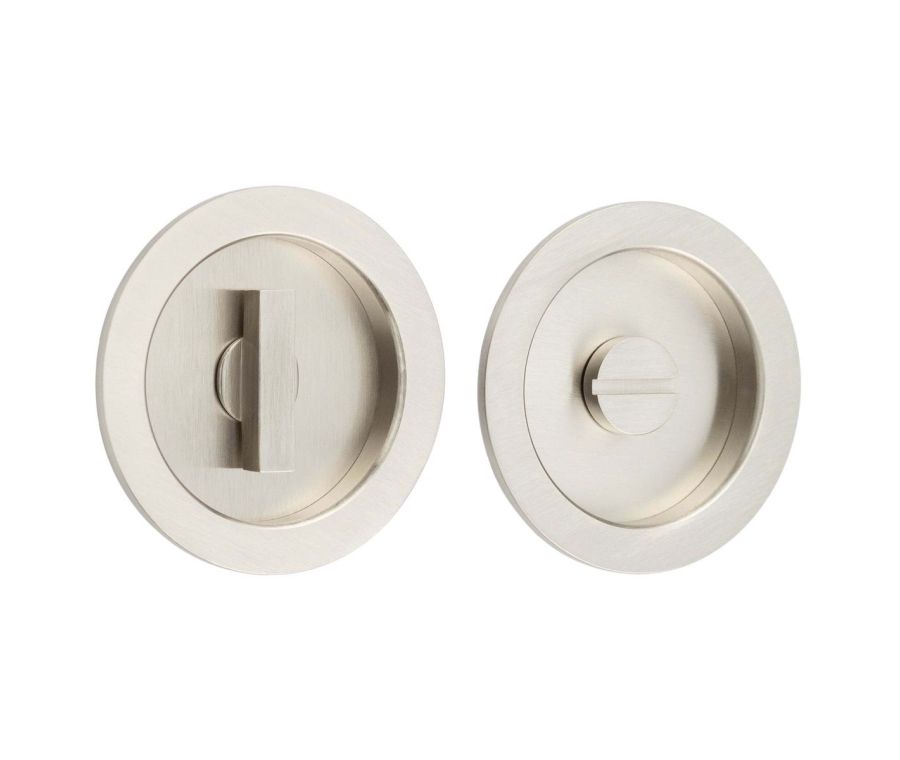Burlington 75x12mm Satin Nickel Round Concealed Turn and Release | BUR216SN