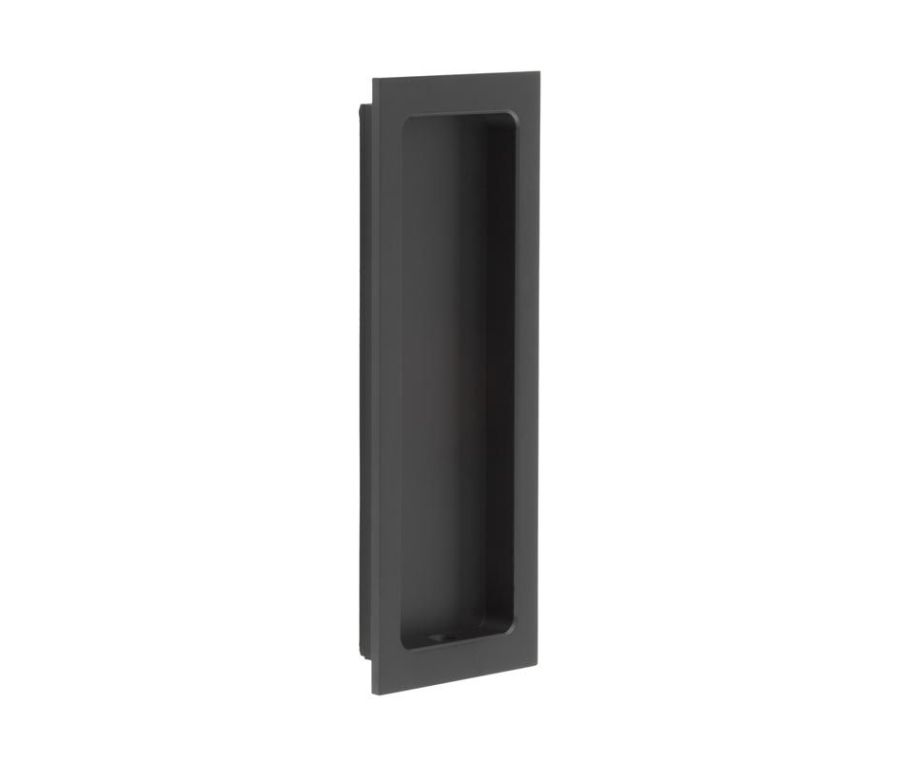 Burlington 150x55mm Matt Black Rectangular Flush Handle | BUR225MB