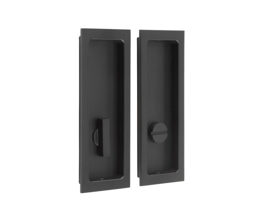 Burlington 150x55mm Matt Black Rectangular Concealed Turn and Release | BUR226MB