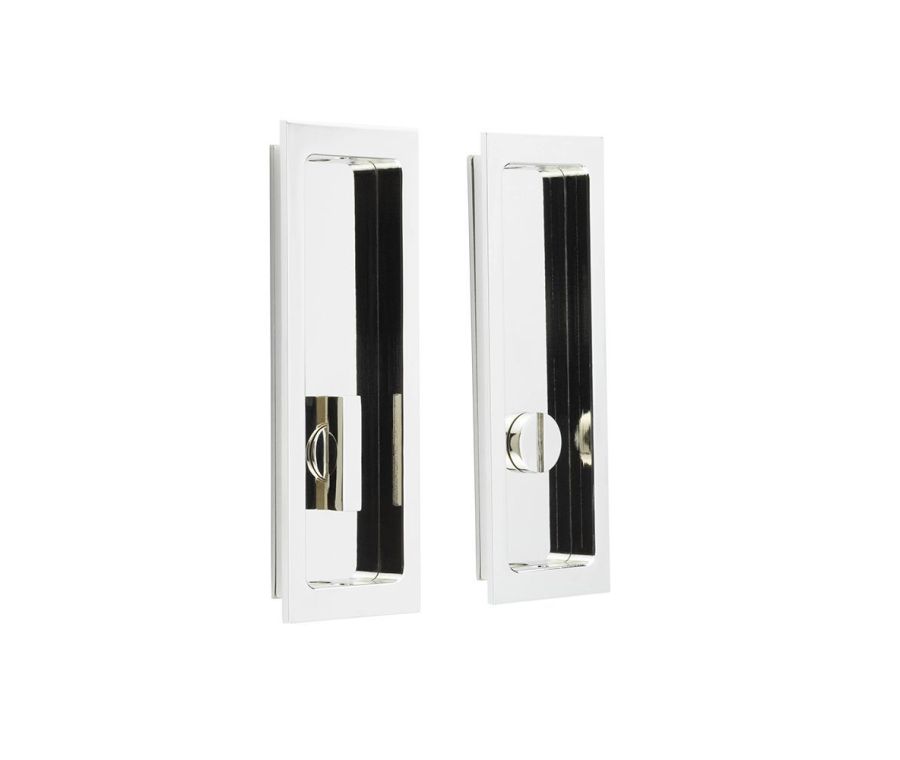 Burlington 150x55mm Polished Nickel Rectangular Concealed Turn and Release | BUR226PN