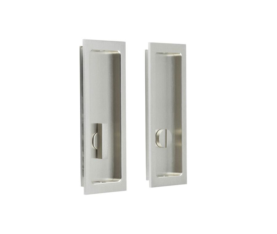 Burlington 150x55mm Satin Nickel Rectangular Concealed Turn and Release | BUR226SN