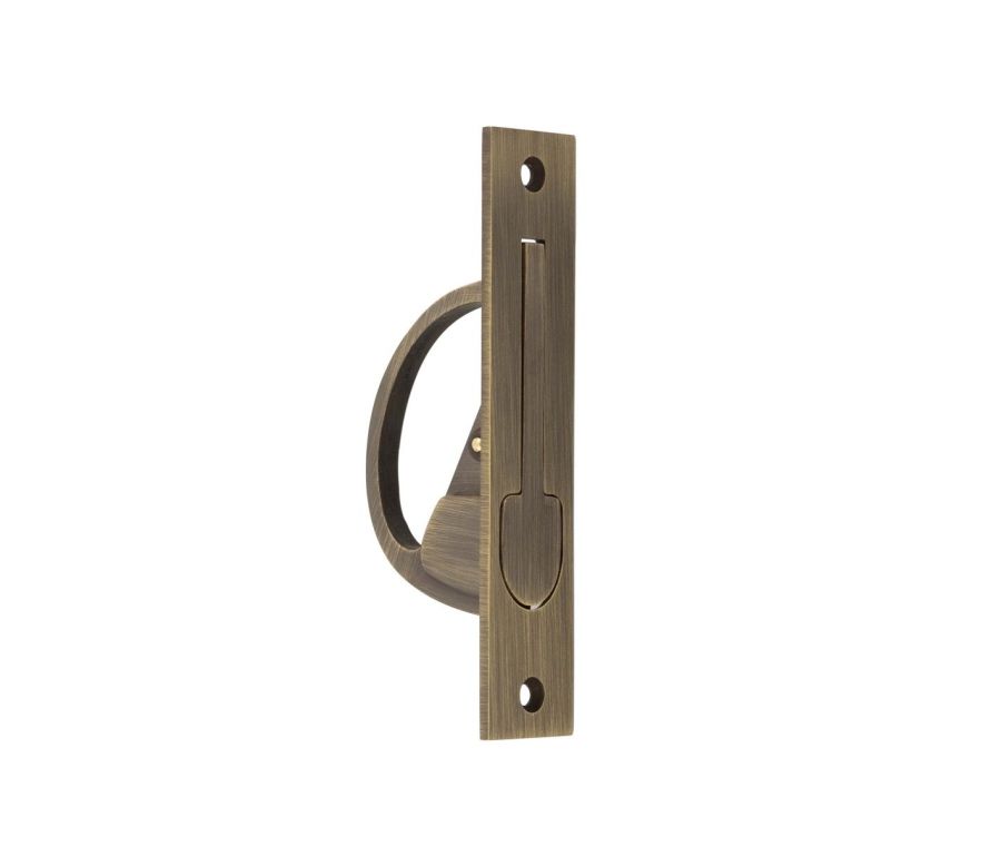 Burlington 130x25mm Antique Brass Flush Edge Handle | BUR280AB