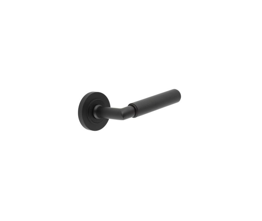 Set Burlington Matt Black Piccadilly Knurled Lever | BUR40MB