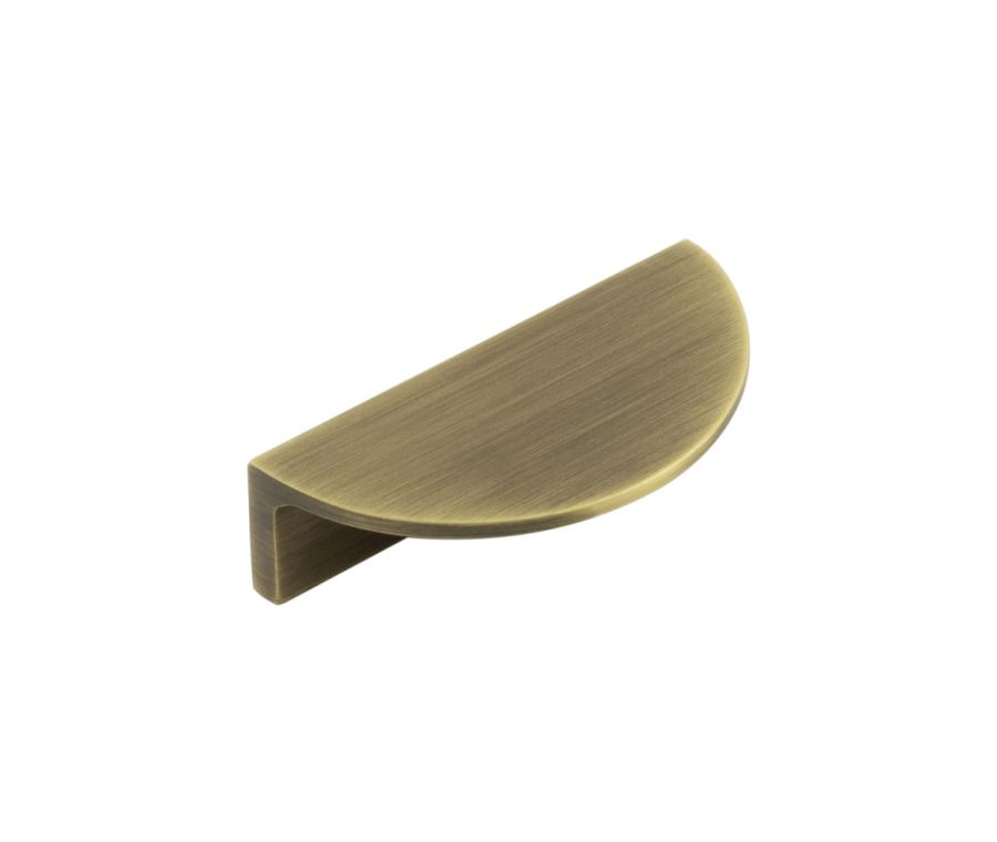 Burlington 80mm Antique Brass Half Moon Edge Pull Handle | BUR610AB