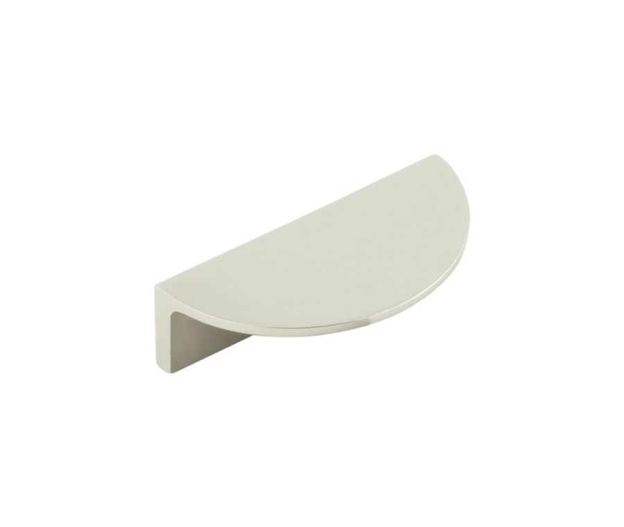 Burlington 80mm Polished Nickel Half Moon Edge Pull Handle | BUR610PN