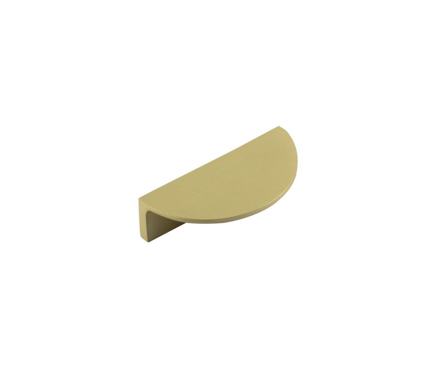 Burlington 80mm Satin Brass Half Moon Edge Pull Handle | BUR610SB