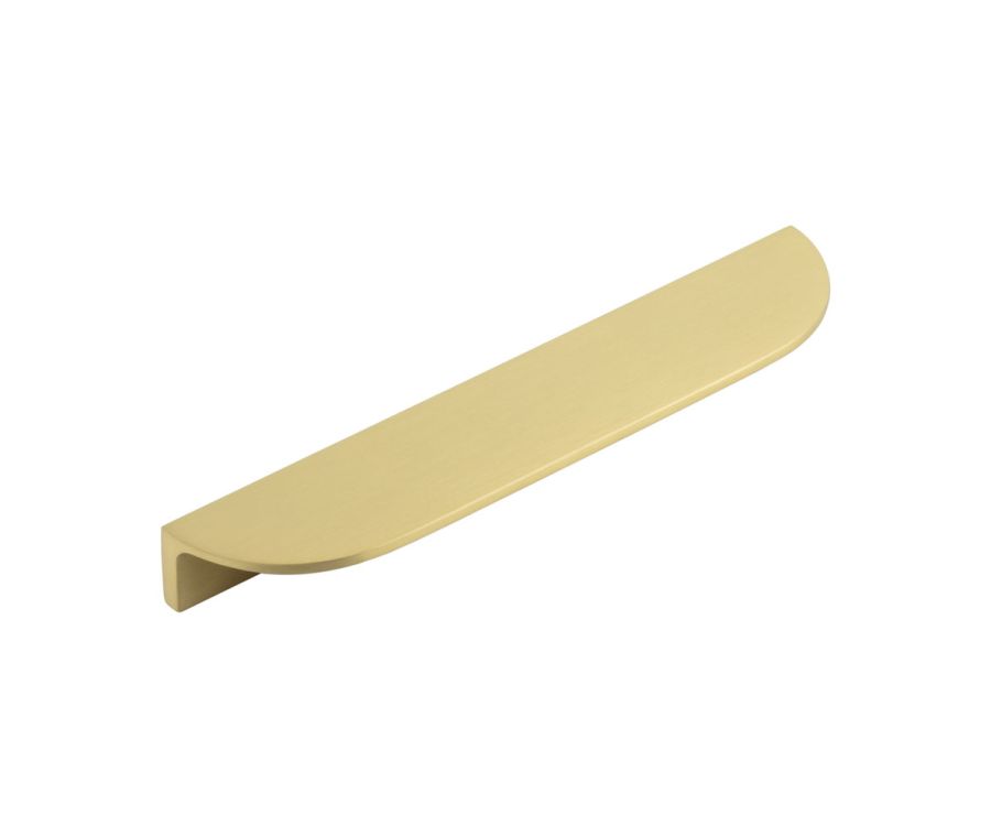 Burlington 200mm Satin Brass Half Moon Edge Pull Handle | BUR611SB