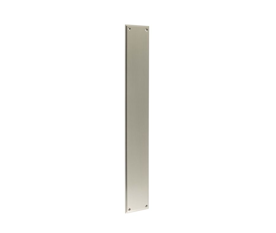 Burlington 450x75mm Satin Nickel Raised Finger Plate | BUR778SN