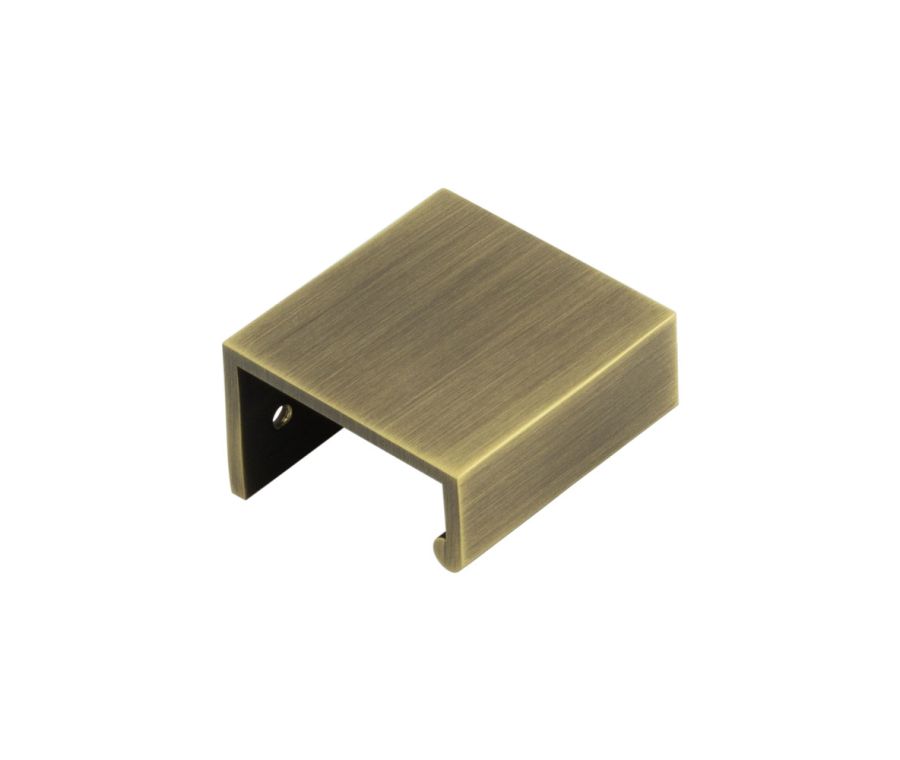 Burlington 50mm Antique Brass Angled Edge Pull Handle | BUR910AB