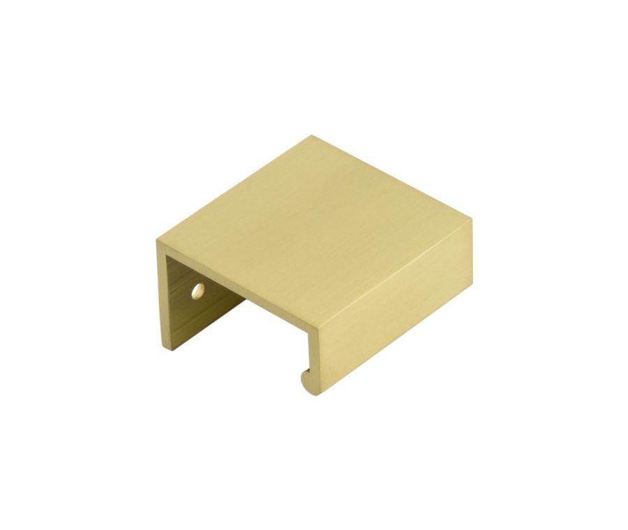 Burlington 50mm Satin Brass Angled Edge Pull Handle | BUR910SB