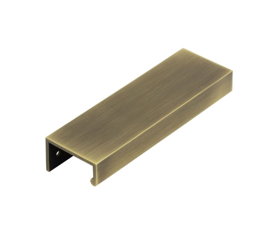 Burlington 150mm Antique Brass Angled Edge Pull Handle | BUR911AB