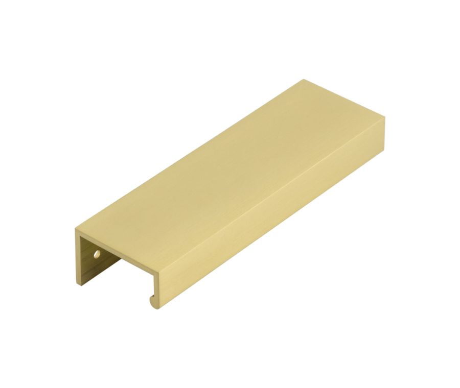 Burlington 150mm Satin Brass Angled Edge Pull Handle | BUR911SB