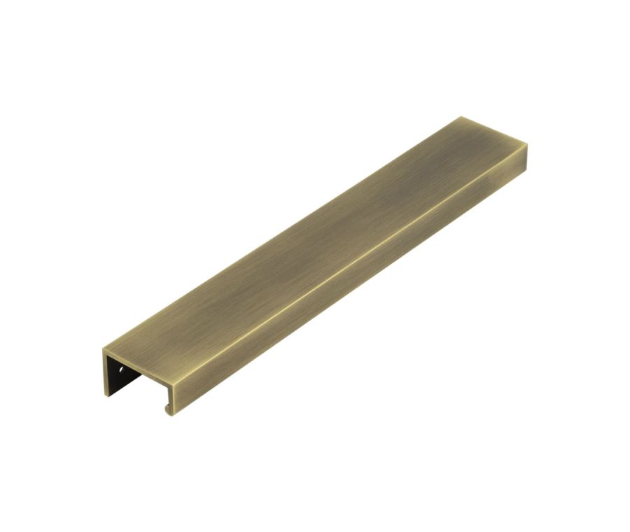 Burlington 300mm Antique Brass Angled Edge Pull Handle | BUR912AB