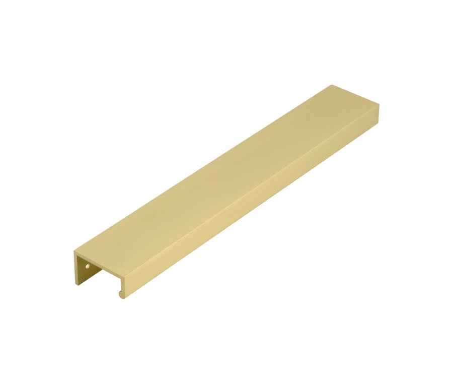 Burlington 300mm Satin Brass Angled Edge Pull Handle | BUR912SB