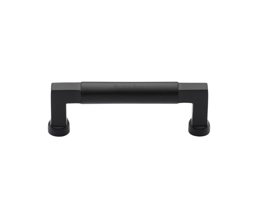Heritage Brass Matt Black Bauhaus Cabinet Pull Handle 101mm