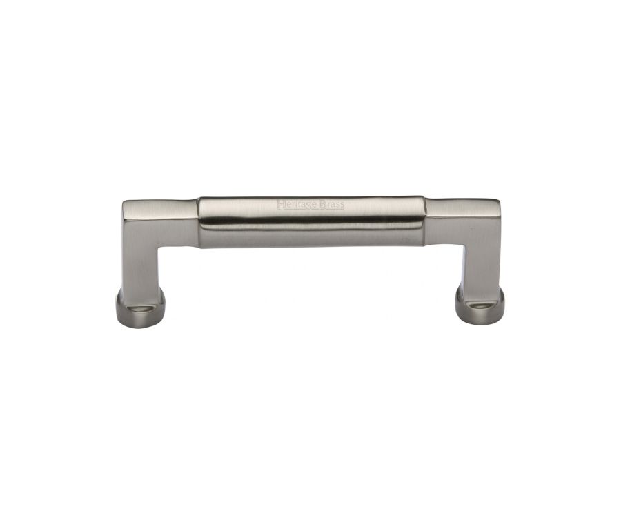 Heritage Brass Satin Nickel Bauhaus Cabinet Pull Handle 101mm